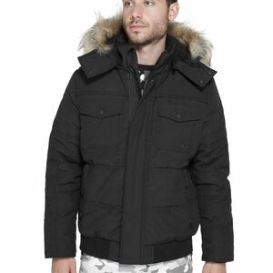 NEW GUESS Black Duke Puffer Jackets
